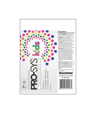 4.0 Oz (Pm5939 Rev000 25 Bb Pkg Pro Sys Fluoride Toothgel 4 Oz 4834 888 Outlines)